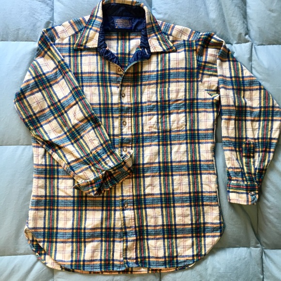 Pendleton Plaid Wool Button Down Shirt - Picture 1 of 4